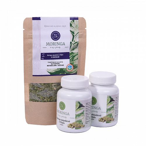 Moringa pro kojící maminky 1 x 30 g, 2 x kapsle (120 kapslí)
